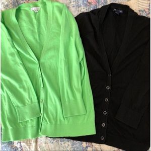 Two GAP lightweight cardigans